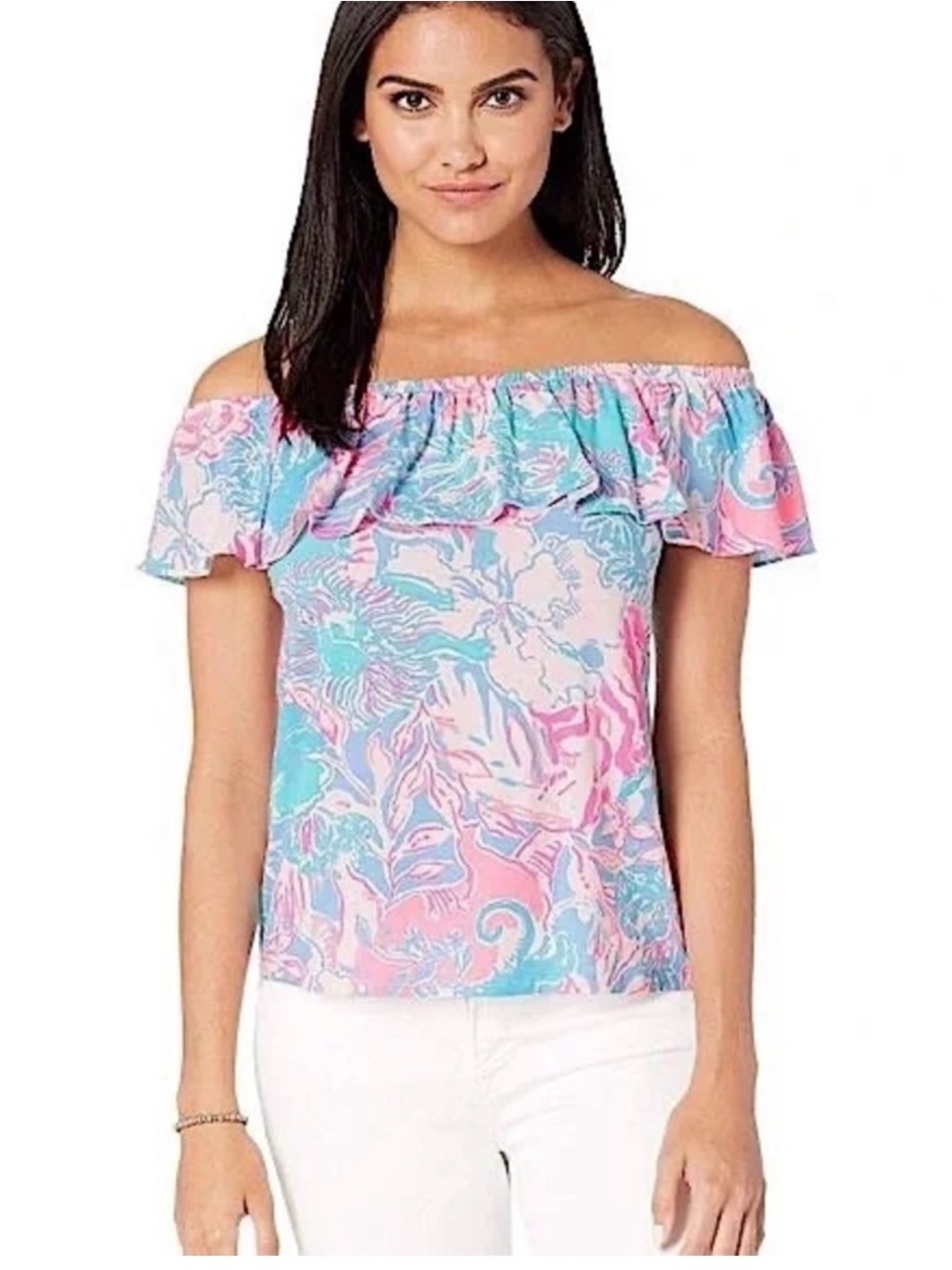 Lilly Pulitzer La Fortuna off-the-shoulder top